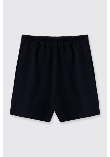 Kız Çocuk Cep Detaylı Beli Yarım Lastikli Lacivert Şort Etek fiyatları
