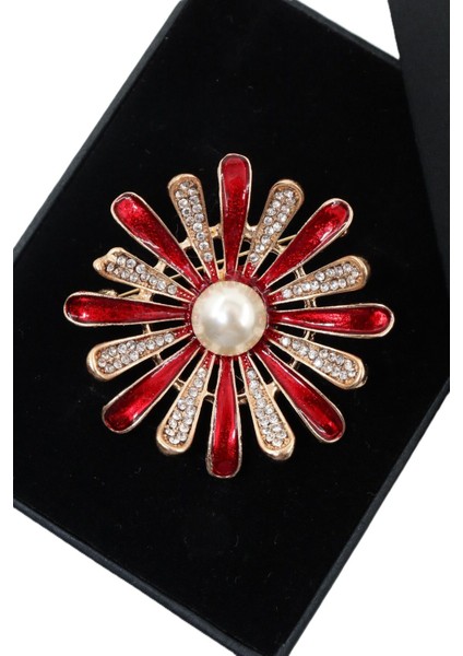 Zirkon Taşlı Incili Papatya Broş. Yaka Iğnesi Papatya Broş. Taşlı Incili Kadın Broş. Papatya Broş. fiyatları