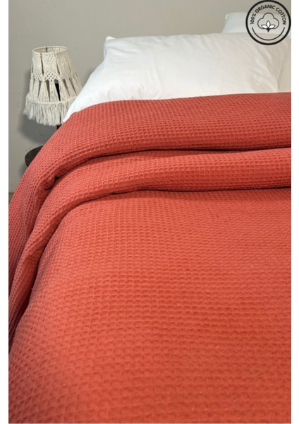 Kahverengi, %100 Pamuk Waffle Desenli Tek Kişilik Yatak Örtüsü, Otel Konforunda Lüx Seçenek modelleri