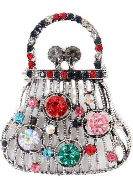 Pırlanta Taşlı Para Çantası Broş. Yaka Iğnesi Broş. Taşlı Tasarım Broş. Kadın Broş. Broş. Çanta Broş modelleri