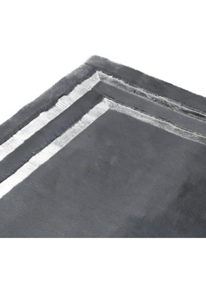 Gri Tonlarında Modern Peluş Halı - Şık Salon Halısı, Kaymaz Taban Halı indirimleri