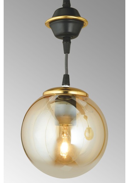 Modern Siyah Tekli Bal Glop Cam Avize, Şık ve Zarif Aydınlatma Dekoru fırsatları