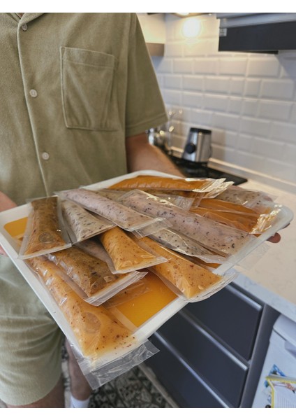 Tek Kullanımlık Meybuz Poşeti 40 Adet (5. 5X22 Cm)- 5 Adet Bakır Metal Kavanoz Poşet indirimleri