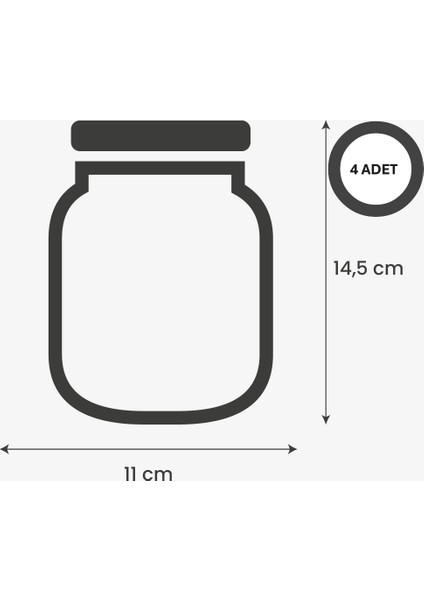 Tek Kullanımlık Meybuz Poşeti 40 Adet (5. 5X22 Cm)- 5 Adet Bakır Metal Kavanoz Poşet