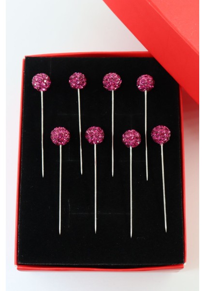 8’li Fuşya Taşlı Eşarp Iğnesi. Şal Iğnesi. Türban Iğnesi. Başörtü Iğnesi. Eşarp ve Şal Iğnesi. modelleri