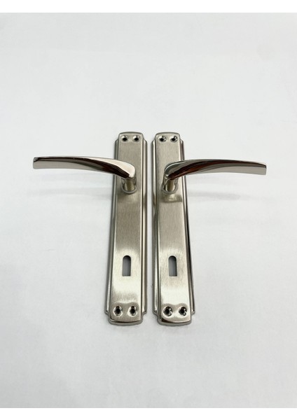 Bravo Oda Kapı Kolu - Aynalı Nikel Saten - 1 Takım -No :3