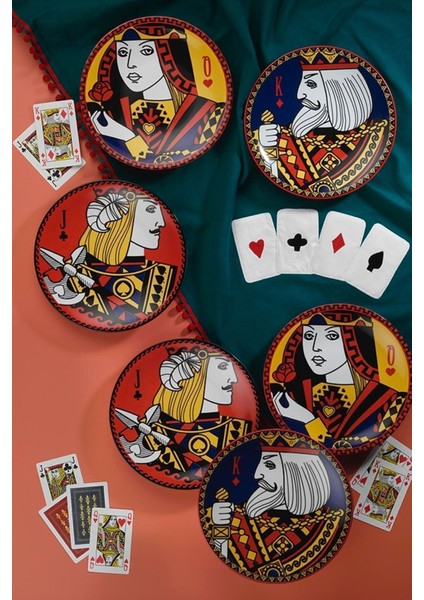 Renkli 6 Kişilik Pasta Takımı, Şık ve Kullanışlı Çeyizlik Set