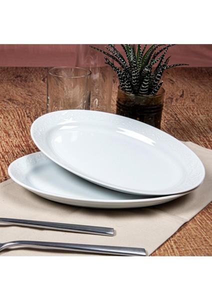 Bahar Dalı 2'li 25 cm Beyaz Kayık Tabak Seti, Şık ve Kullanışlı! fiyatları