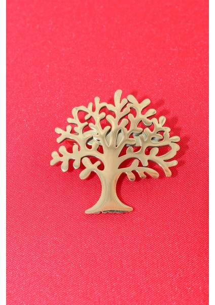 Çelik Gold Hayat Ağacı Broş. Yaka Iğnesi Hayat Ağacı Broş. Kadın Broş. Hayat Ağacı Broş.