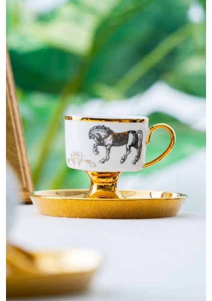 Renkli 2 Kişilik Kahve Fincanı Takımı, 90 Ml, Şık ve Kullanışlı Set