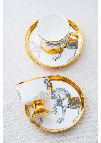 Renkli 2 Kişilik Kahve Fincanı Takımı, 90 Ml, Şık ve Kullanışlı Set indirimleri