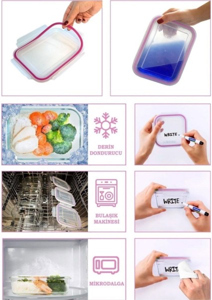 Yuvarlak Cam Saklama Kabı 1750 Ml, Dayanıklı ve Şeffaf, Güvenle Saklama Için Ideal fırsatları