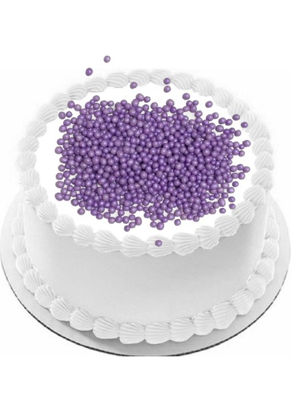 Yenilebilir Pasta Süslemesi Pirinç Patlağı Çikolatalı Mor Renk 40 gr Gelecek