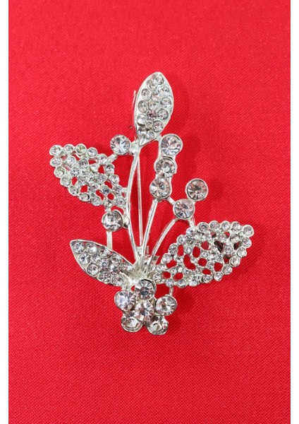 Gümüş Renk Kristal Taşlı Defne Yaprağı Broş. Tasarım Broş. Kadın Broş. Broş. Defne Yaprağı Broş. fiyatları