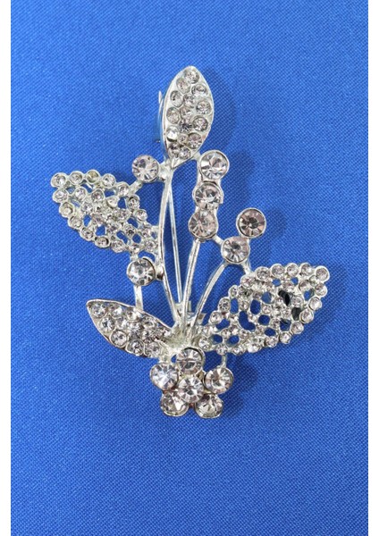 Gümüş Renk Kristal Taşlı Defne Yaprağı Broş. Tasarım Broş. Kadın Broş. Broş. Defne Yaprağı Broş. fırsatları