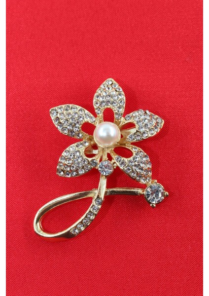 Gold Renkli Incili Yasemin Çiçeği Broş. Taşlı Tasarım Broş. Yaka Iğnesi Broş. Yasemin Çiçeği Broş. fiyatları