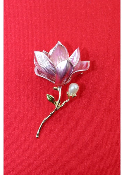 Incili Manolya Broş. Yaka Iğnesi Manolya Broş. Tasarım Manolya Broş. Kadın Broş. Manolya Broş. modelleri