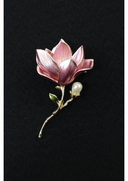 Incili Manolya Broş. Yaka Iğnesi Manolya Broş. Tasarım Manolya Broş. Kadın Broş. Manolya Broş. fırsatları