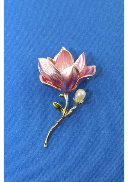 Incili Manolya Broş. Yaka Iğnesi Manolya Broş. Tasarım Manolya Broş. Kadın Broş. Manolya Broş. indirimleri