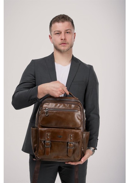 Unisex Hakiki Deri Sırt Çantası 2531624