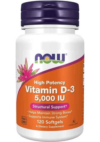 Vitamin D-3 5,000 IU 120 Softgels