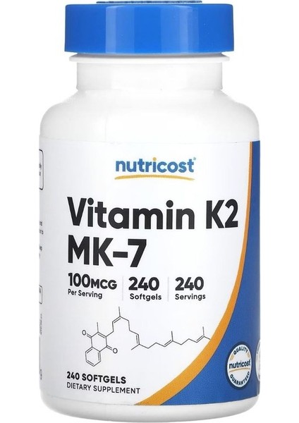 Vitamin K2 Mk-7 -100 Mcg 240 Softgels