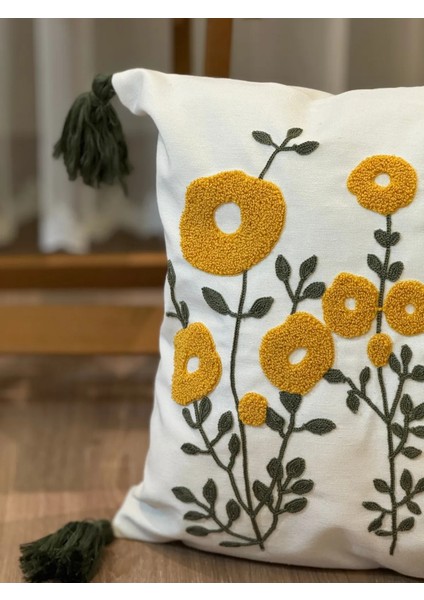 2'li Punch Işlemeli Nakışlı Panç Dekoratif Kırlent Kılıfı modelleri