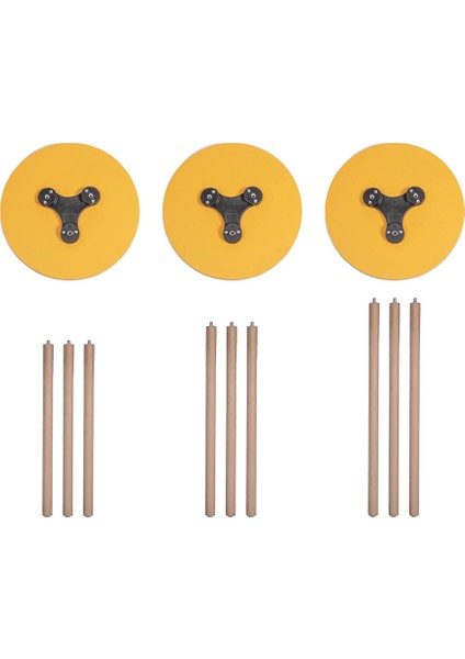 Zigon Sarı Sehpa 3'lü 34X34 cm - 41-43-44 cm fiyatları