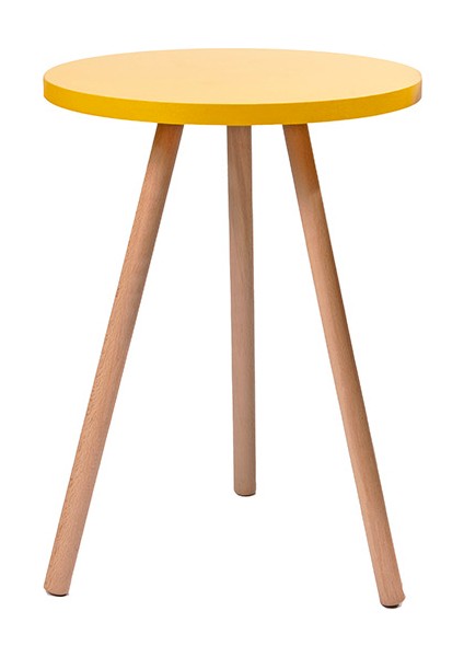 Zigon Sarı Sehpa 3'lü 34X34 cm - 41-43-44 cm fırsatları