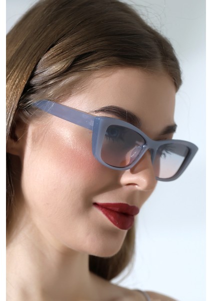 Kadın Gri Cat Eyes Degrade UV400 Güneş Gözlüğü 23009 C15 modelleri