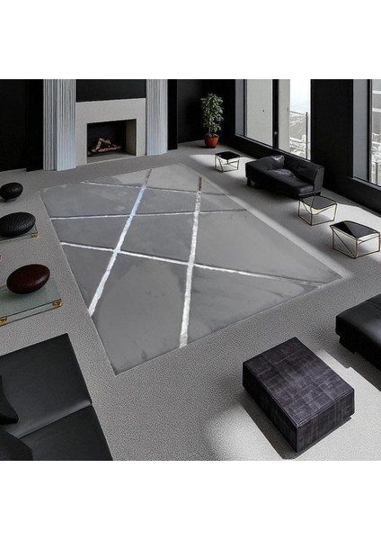 Gri Tonlarında Modern Peluş Halı, Modern Tasarımlı Salon Halısı fırsatları