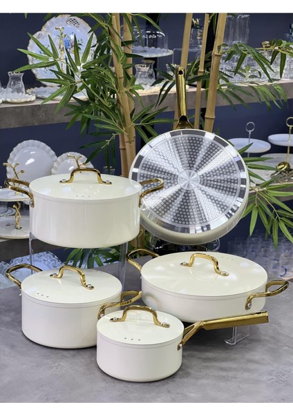 Olbia 9 Parça Lüx Döküm Seramik Kaplama Tencere Seti