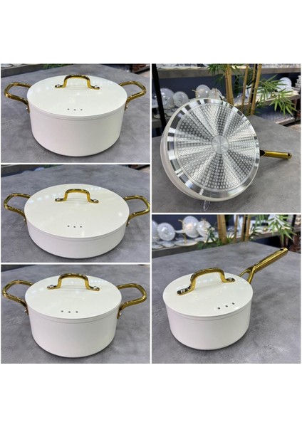 Olbia 9 Parça Lüx Döküm Seramik Kaplama Tencere Seti modelleri