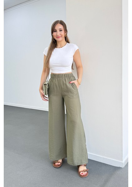 Valaya Yanı Yırtmaçlı Rahat Pantolon