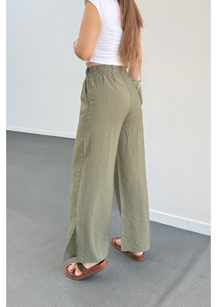 Valaya Yanı Yırtmaçlı Rahat Pantolon indirimleri