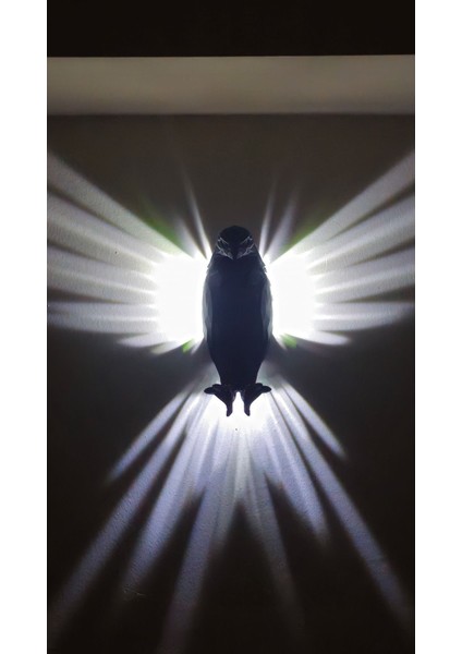 Şık Siyah Kartal Gece Lambası, Dekoratif ve Modern Tasarım