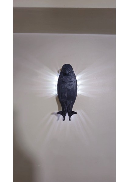 Şık Siyah Kartal Gece Lambası, Dekoratif ve Modern Tasarım modelleri