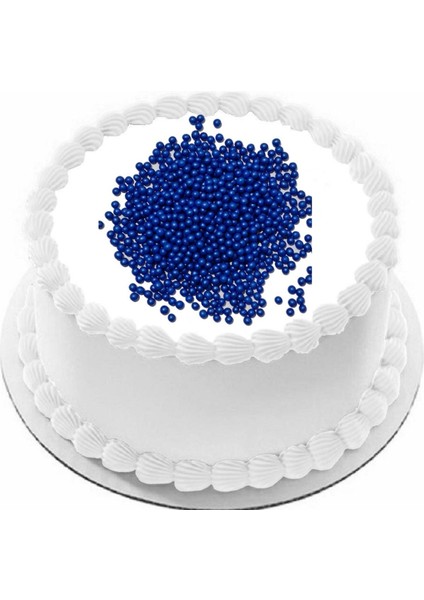 Yenilebilir Pasta Süslemesi Pirinç Patlağı Maviı Renk 40 gr Gelecek