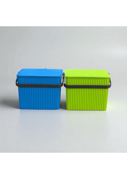 Rainbow 2'li Yeşil Mavi Kare Kova Piknik Sepeti Meyve Kovası fırsatları