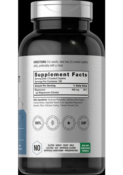 Magnesium Citrate 400 mg 200 Caplets fiyatları