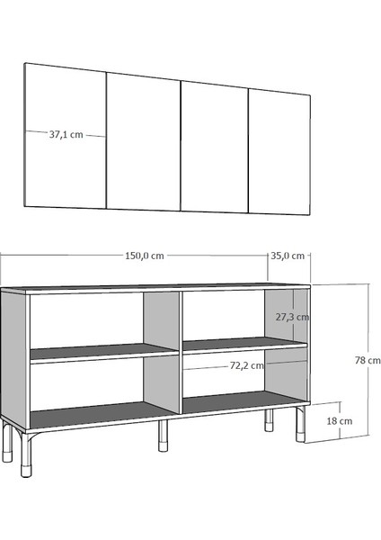 Demetct (KB150) Konsol Beyaz-Gümüş indirimleri