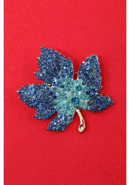 Zirkon Taşlı Akça Ağaç Yaprağı Broş. Yaka Iğnesi Akça Ağaç Broş. Kadın Broş. Akça Ağaç Yaprağı Broş. modelleri