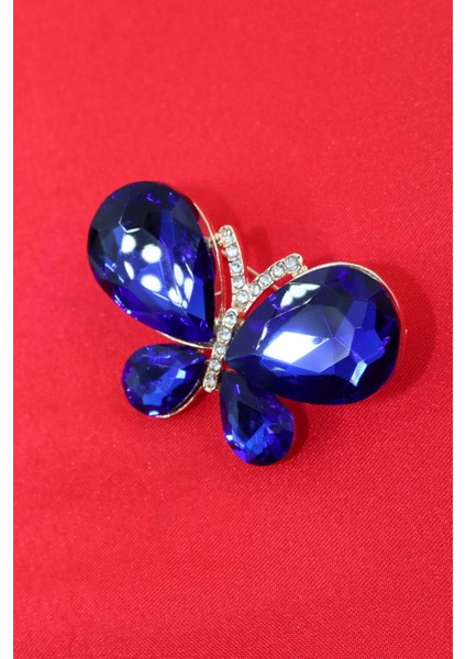 Safir Kelebek Broş. Yaka Iğnesi Mavi Safir Kelebek Broş. Mavi Safir Broş. Kadın Broş. Kelebek Broş. modelleri