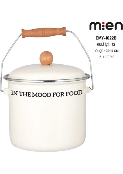 Ekru 20 cm Emaye Bakraç, Şık ve Kullanışlı Dekoratif Ürün