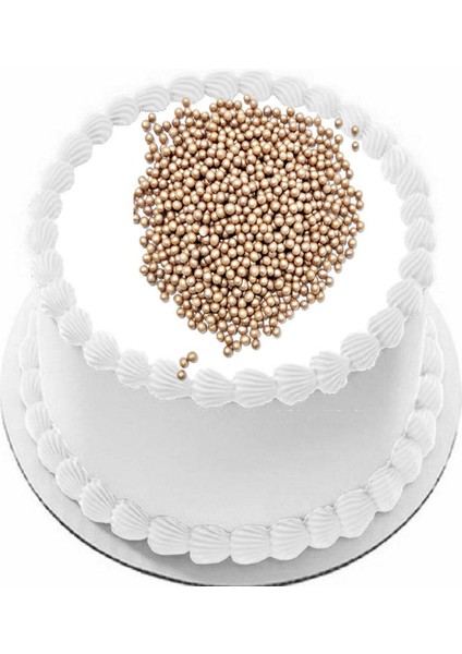 Yenilebilir Pasta Süslemesi Pirinç Patlağı Çikolatalı Bronzi Renk 40 gr Gelecek