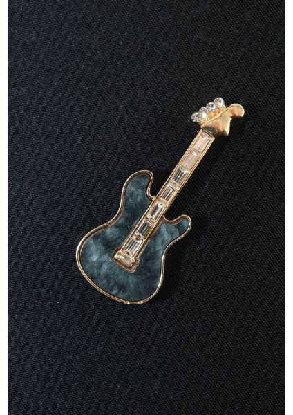 Taşlı Gitar Broş. Yaka Iğnesi Gitar Broş. Taşlı Tasarım Broş. Kadın Broş. Erkek Broş. Gitar Broş fırsatları