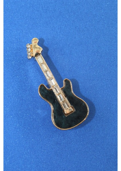 Taşlı Gitar Broş. Yaka Iğnesi Gitar Broş. Taşlı Tasarım Broş. Kadın Broş. Erkek Broş. Gitar Broş indirimleri