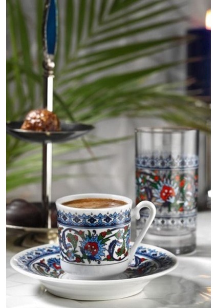 Gri Klasik Türk Kahvesi Fincanı Takımı, Şık ve Zarif Tasarım