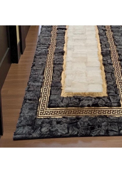 Gri Altın Toskana Halı, Modern ve Şık Tasarımlı Kaymaz Taban Halı modelleri