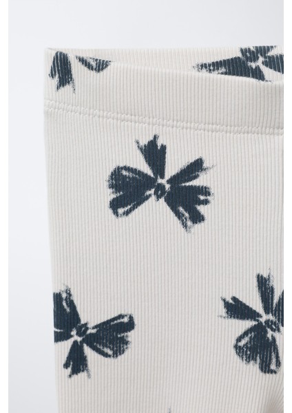 Kız Çocuk Pamuklu Krem Fiyonk Desenli Sweatshirt ve Tayt Takım indirimleri